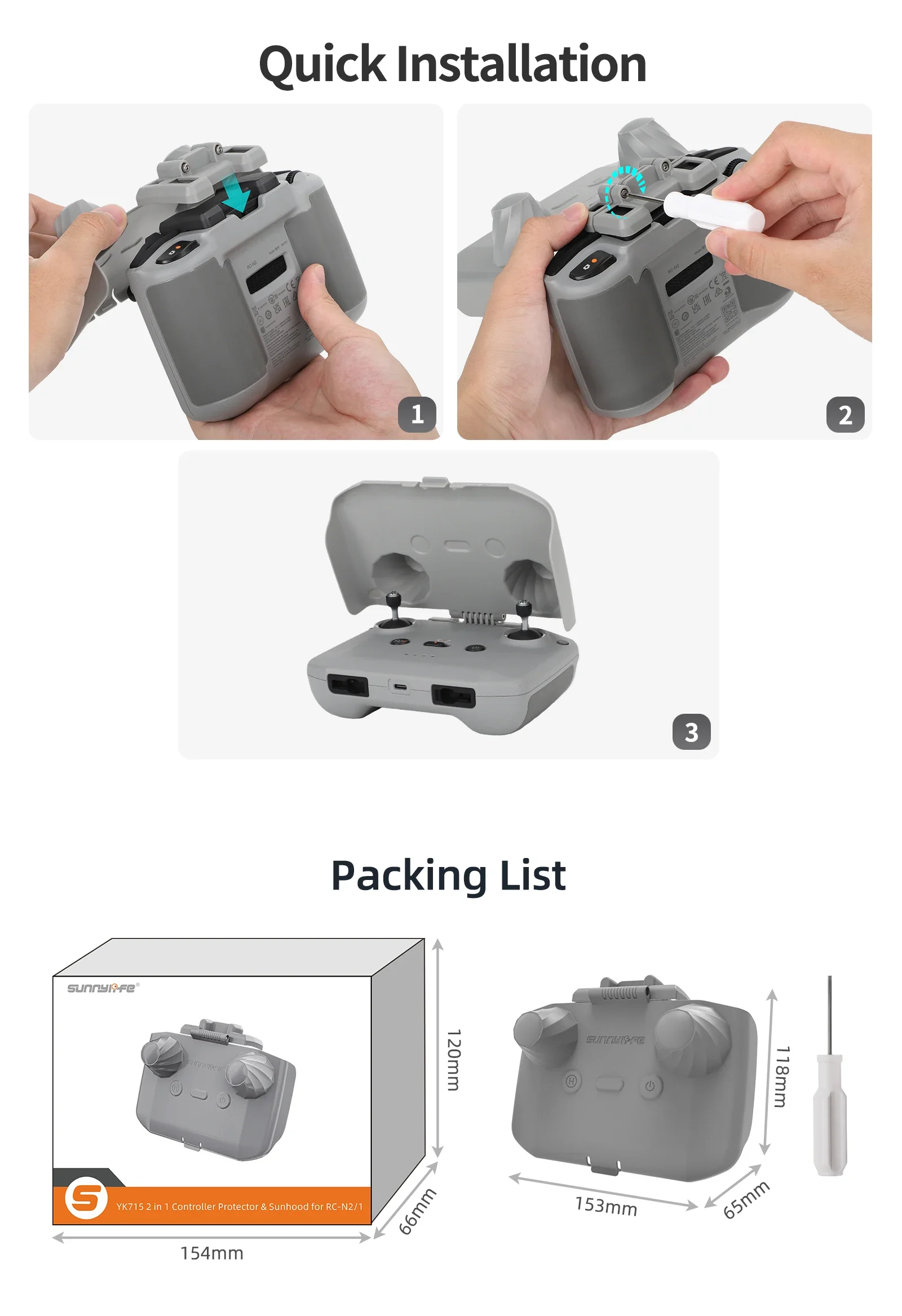 Protector de controlador 2 en  - Drone Sun Shade reseña y precio